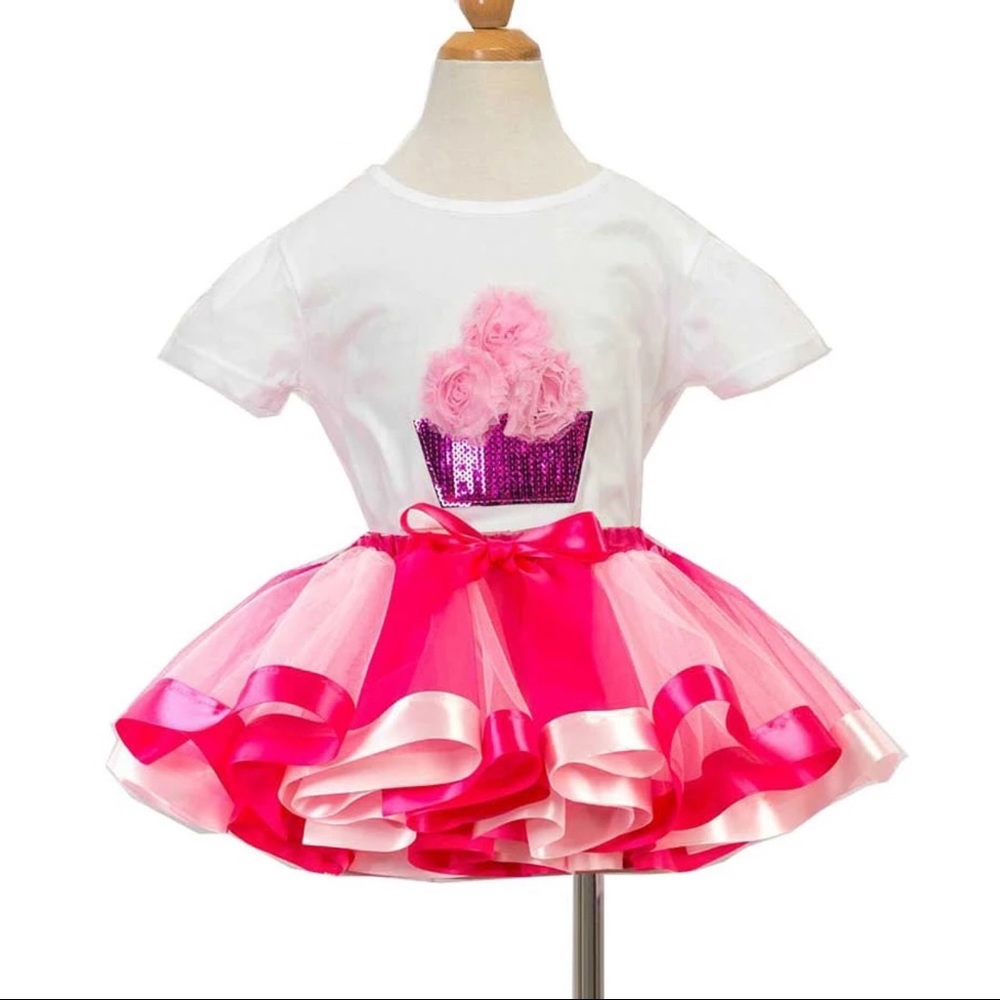 Girls Cupcake Tutu Set
